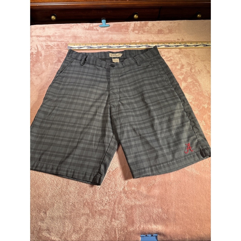 Alabama Crimson Tide Plaid Shorts By Chiliwear Men's Sz 32 Embroidered